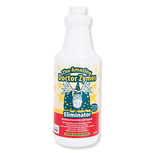 The Amazing Doctor Zymes Eliminator All-Natural Insecticide & Fungicide for pest control. Kills mites, aphids, fungus, mold.