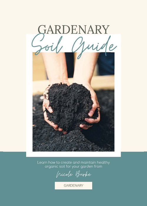 Hands holding rich dark organic soil. Gardenary Soil Guide for healthy organic garden soil.