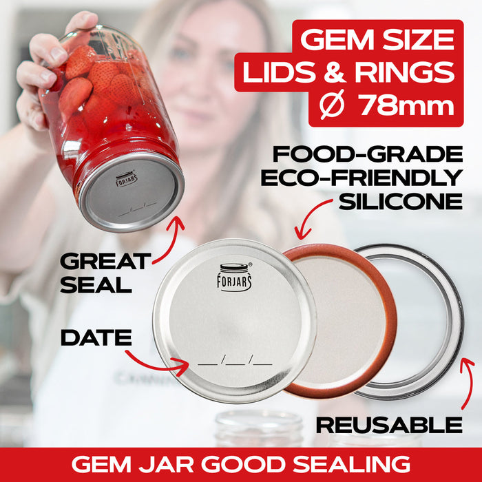 ForJars- 50 Gem Size Lids