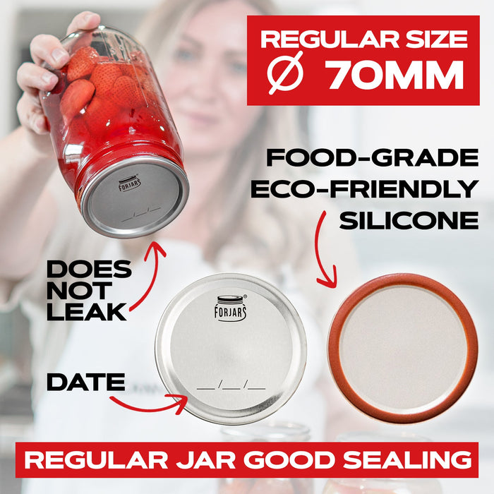 ForJars - 50 Regular Mouth Canning Lids