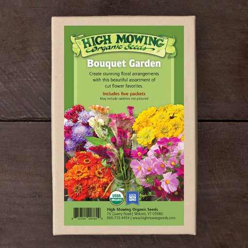 High Mowing Organic Seeds Bouquet Garden flower seed kit. Grow vibrant cut flowers for stunning arrangements. USDA Organic.