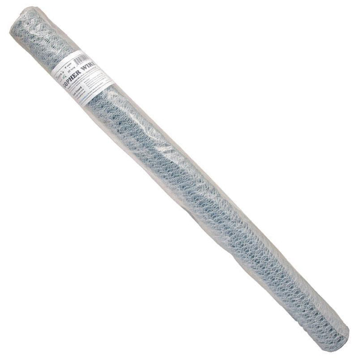 Gopher wire mesh roll, galvanized for garden rodent control and pest protection.