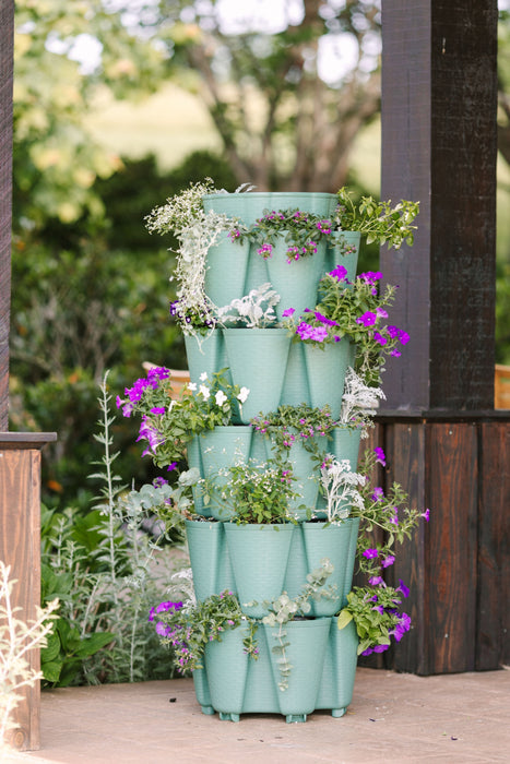 5 Tier GreenStalk Garden Original Vertical Planter - Basket Weave Texture