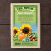 High Mowing Organic Seeds Seed Stewards 6-packet box. Features sunflowers, pumpkin, lettuce, tomatoes. USDA Organic, Non-GMO heirloom vegetable seeds.