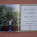 Kitchen Garden Revival book: woman tending a stylish, small-scale edible garden with raised beds. Modern gardening guide.