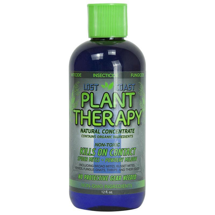 Lost Coast Plant Therapy miticide, insecticide, fungicide. Natural, organic, non-toxic pest control for spider mites & powdery mildew.
