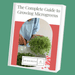 "The Complete Guide to Growing Microgreens" ebook cover. Hands harvesting fresh microgreens into a white bowl. Gardenary.