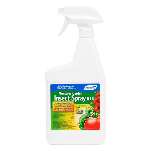 Monterey Garden Insect Spray RTU for organic gardening. OMRI Listed pest control for vegetables, fruit, flowers.