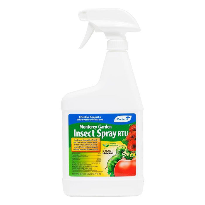 Monterey Garden Insect Spray RTU for organic gardening. OMRI Listed pest control for vegetables, fruit, flowers.
