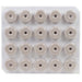 20 beige, granular tablets with center holes in a clear blister pack. Slow-release water treatment, pond care, mosquito control.