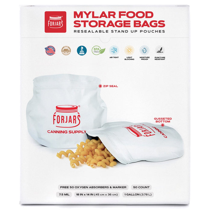 30 count 1 Gallon Mylar Bags