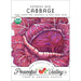 Express Red Cabbage organic non-GMO seed packet. USDA Organic certified by Peaceful Valley Farm & Garden Supply.
