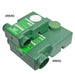 Green Wilco PAB400 and PAB405 rodent bait stations, stacked for effective rat and mouse pest control.