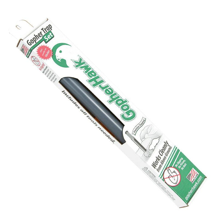GopherHawk Gopher Trap Set. Effective mole and gopher control kit. All tools included, no digging or poison needed.