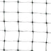 Black plastic mesh grid netting for garden fencing, bird protection, and plant support.