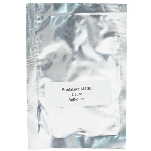 AgBio Inc. PredaLure MS 30 pest control lure, 1 lure in a silver foil packet.
