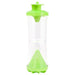 Green and clear reusable fruit fly trap with funnel design for effective indoor pest control.