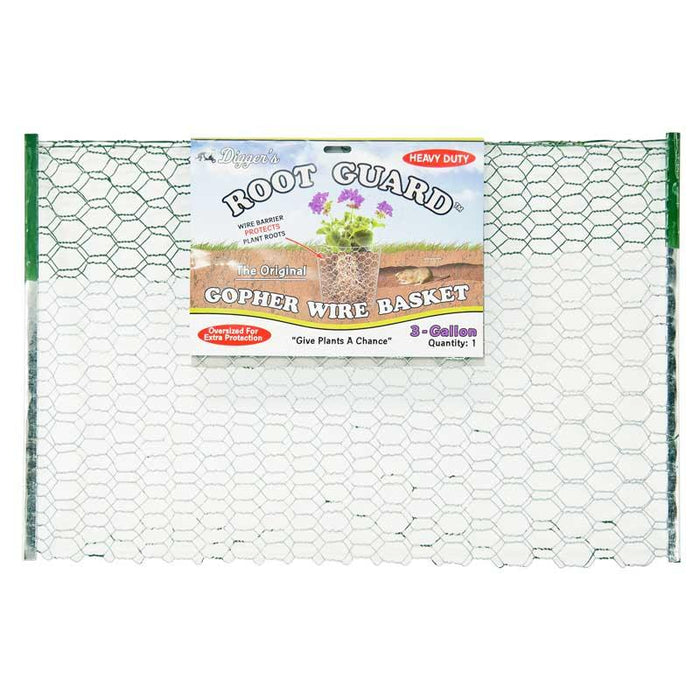 Digger's Root Guard heavy duty 3-gallon gopher wire basket for plant root protection and pest control.