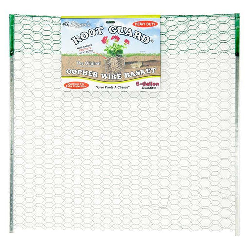 Digger's Root Guard 5-gallon heavy duty gopher wire basket. Protects plant roots from gophers and pests.