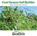 GreenCover Cool Season Soil Builder: Vibrant multi-species cover crop with flowering peas and red clover for healthy soil.