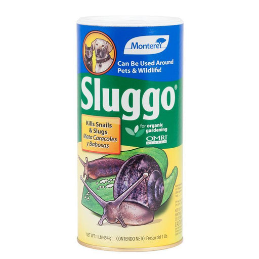 Monterey Sluggo organic snail and slug killer, 1 lb. Pet & wildlife safe garden pest control.