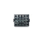 Black modular grid array with 24 individual square cells, each containing a circular lens or sensor.