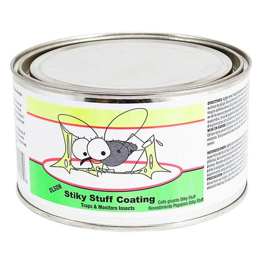 Olson Stiky Stuff Coating. Sticky insect trap & monitor adhesive for pest control.