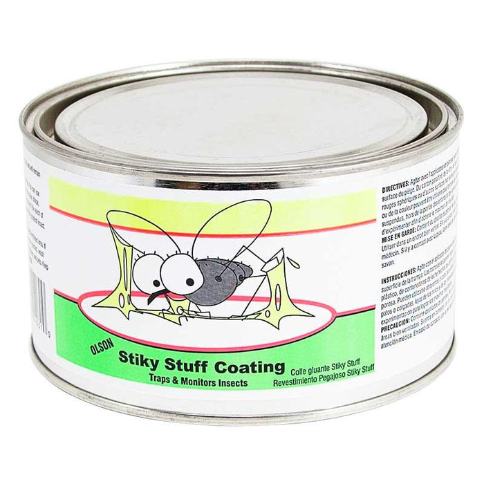 Olson Stiky Stuff Coating. Sticky insect trap & monitor adhesive for pest control.