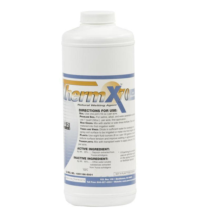 ThermX70 Natural Wetting Agent, a Yucca schidigera-based soil penetrant for improved water absorption.