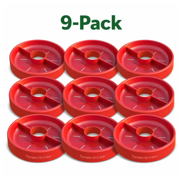Tomato Crater Gardening Tool, 12” Red Plastic for Healthier Tomatoes 10pk