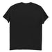 Plain black short-sleeve t-shirt, back view. Classic crew neck blank apparel for print or everyday wear.