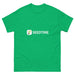 Vibrant green t-shirt featuring the white Seedtime logo with a plant sprout icon. Perfect gardening apparel.