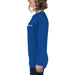 Women's royal blue long-sleeve shirt with avocado SEEDTIME logo.
