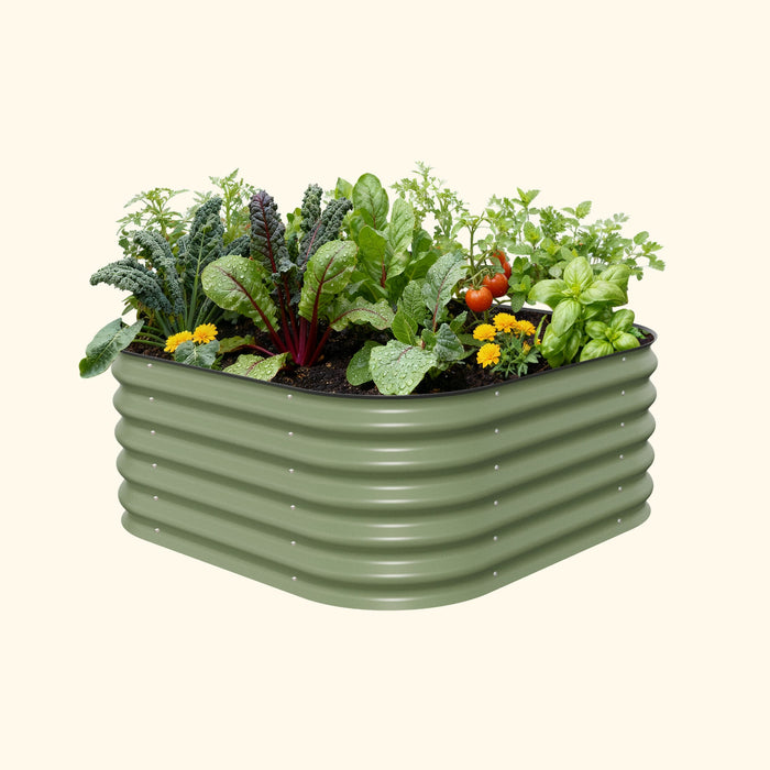17" Tall 4 In 1 Small Modular Metal Raised Garden Bed Kit