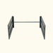 Dark gray slatted garden bed panels with connecting rod for DIY raised planters.