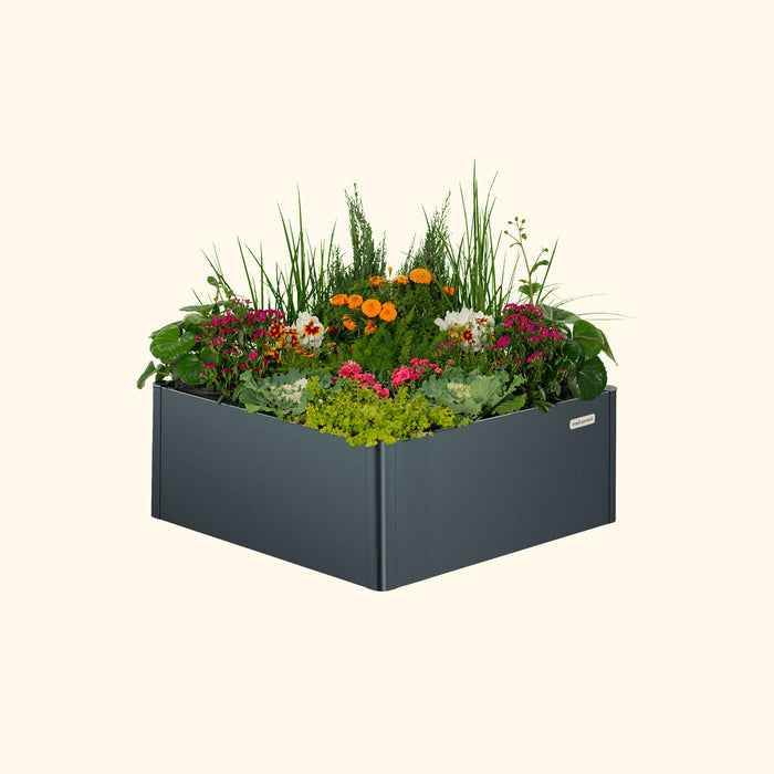 17" Tall Modern 42" x 42" Metal Raised Garden Bed