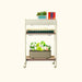 Vego Garden mobile grow cart with LED lights, cultivating seedlings & green plants on two tiers.