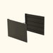 Dark gray modular fence panels for modern garden privacy screen or outdoor partition.