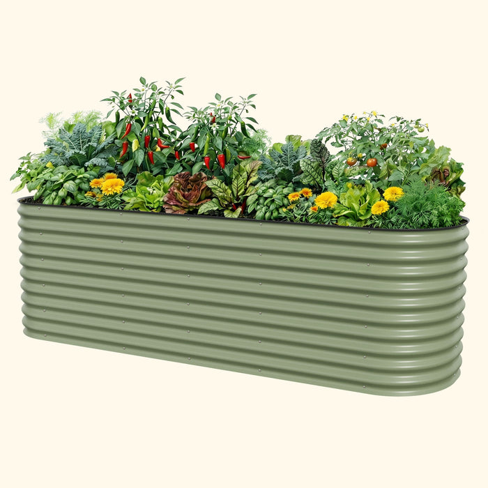 32" Extra Tall 10 In 1 Jumbo Modular Metal Raised Garden Bed Kit