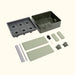 Vego Garden modular raised garden bed kit, disassembled: self-watering reservoir, planter base, side panels, and fittings.