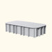 Grey 'veggo garden' raised planter box with corrugated sides and rounded top. Ideal for growing vegetables.