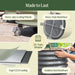Durable raised garden bed: heavy-duty locking wheels, metal base, Vego VZ2.0 coating, stainless steel hardware, 20+ years lifespan.