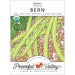 Heirloom Pinto Bean organic non-GMO seed. Illustration of green beans, pinto beans, and USDA Organic certification.