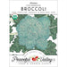 Heirloom Calabrese Broccoli organic seed packet from Peaceful Valley. USDA Certified Organic, non-GMO vegetable seeds for gardening.