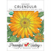 Vibrant orange Calendula flower seed packet. USDA organic, 100% certified non-GMO seeds from Peaceful Valley.
