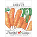 Little Finger Carrot organic non-GMO seed packet from Peaceful Valley. Features USDA Organic logo & orange carrots.
