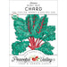 Heirloom Ruby Red Chard organic, non-GMO seed packet. USDA certified, with chard plant illustration and red stalks.
