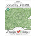Heirloom Champion Collard Greens organic non-GMO seed packet. USDA Organic, Peaceful Valley Farm & Garden Supply.