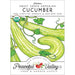 Heirloom Sweet Green Armenian Cucumber organic seed packet. Features long green cucumbers, vines, USDA Organic seal.