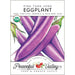 Ping Tung Long Eggplant organic non-GMO seeds packet. Long purple eggplants, USDA certified organic for gardening.